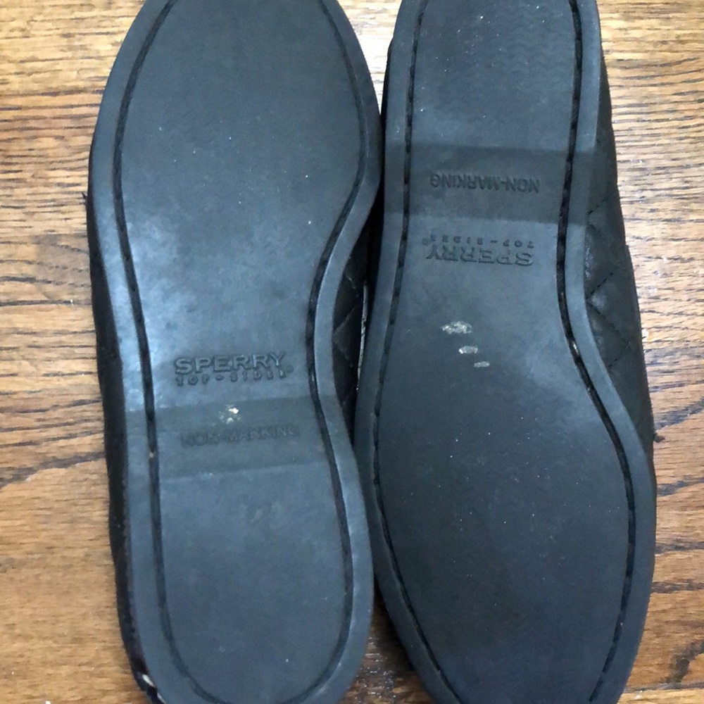 Black Quilted Sperry Top-Sider with Detail 7 1/2 - Picture 7 of 11